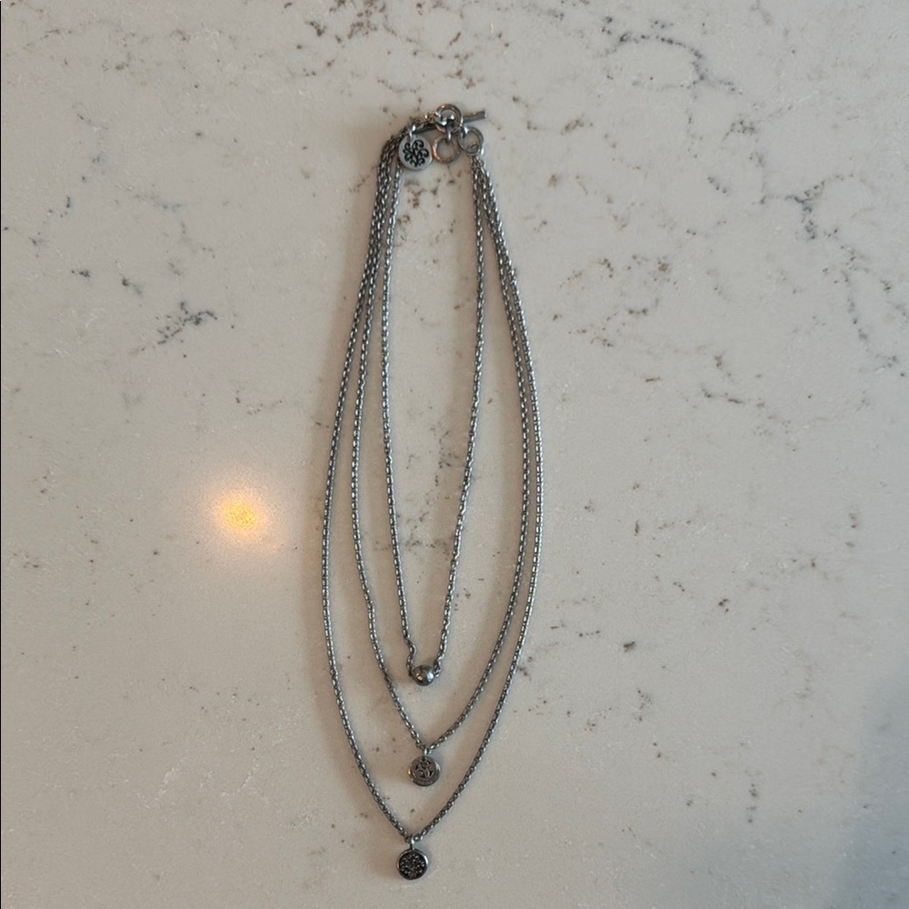 Lois Hill Silver Triple-Layer Necklace